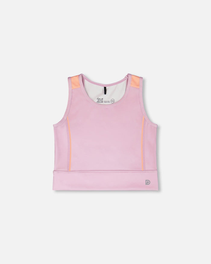 Athletic Tank Top In Recycled Polyester Lilac-0