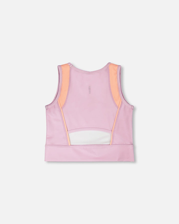Athletic Tank Top In Recycled Polyester Lilac-1