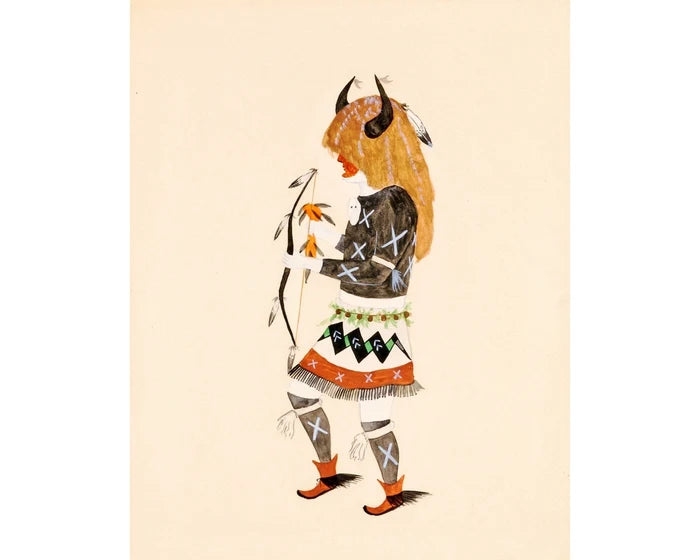 Awa Tsireh Pueblo Indian Buffalo Dance Art Print