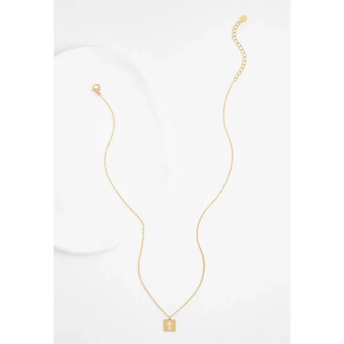 Axis Gold Cross Necklace