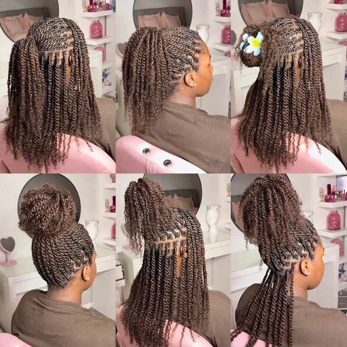 B3G1|Dark Brown Afro kinky Bulk Human Hair