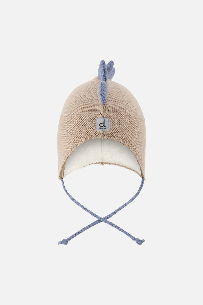 Baby Dino Winter Peruvian Knit Hat Light Taupe-0