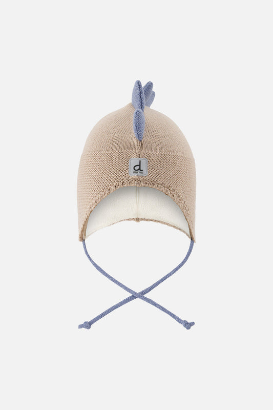 Baby Dino Winter Peruvian Knit Hat Light Taupe-0
