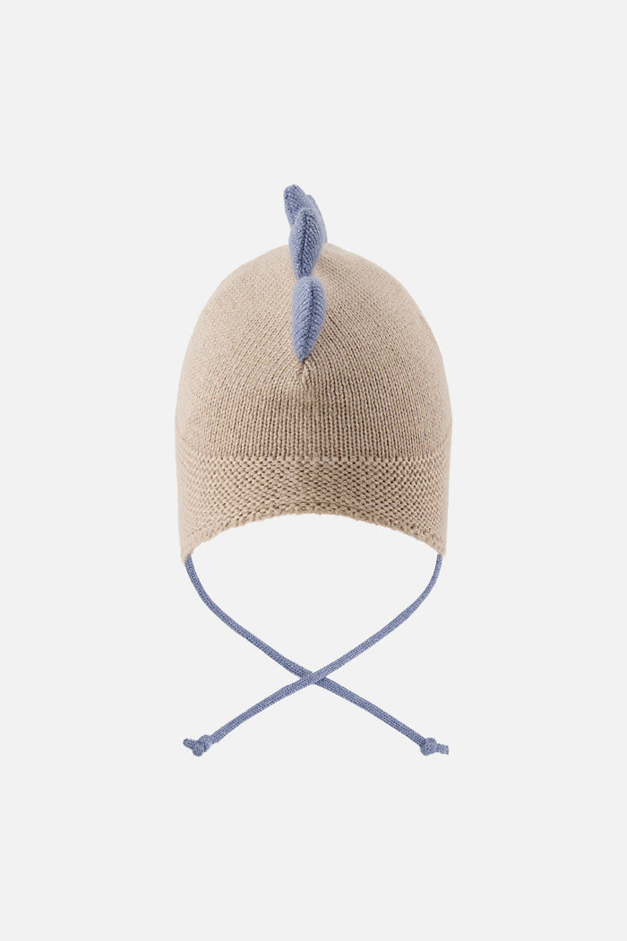 Baby Dino Winter Peruvian Knit Hat Light Taupe-2