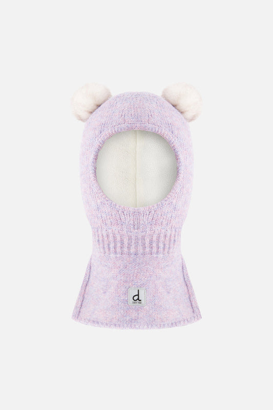 Baby Knit Bear Balaclava Lavender-0