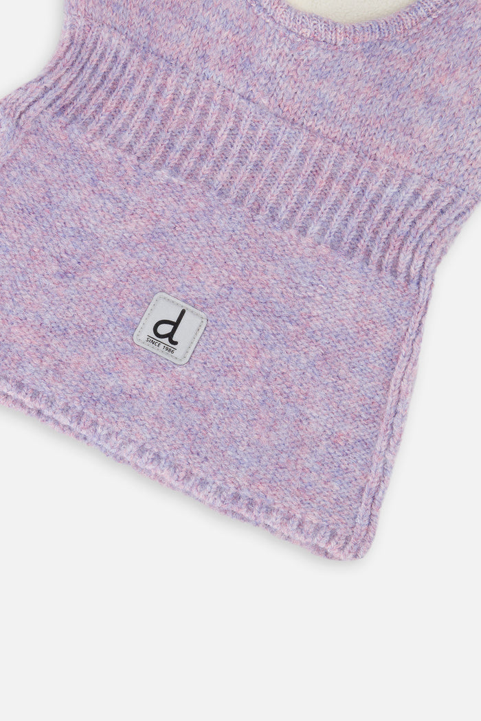 Baby Knit Bear Balaclava Lavender-2