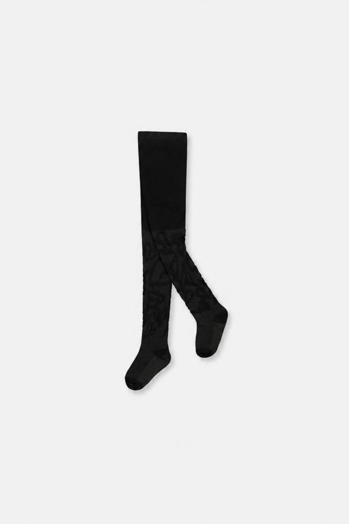 Baby Knit Textured Tights Black-0