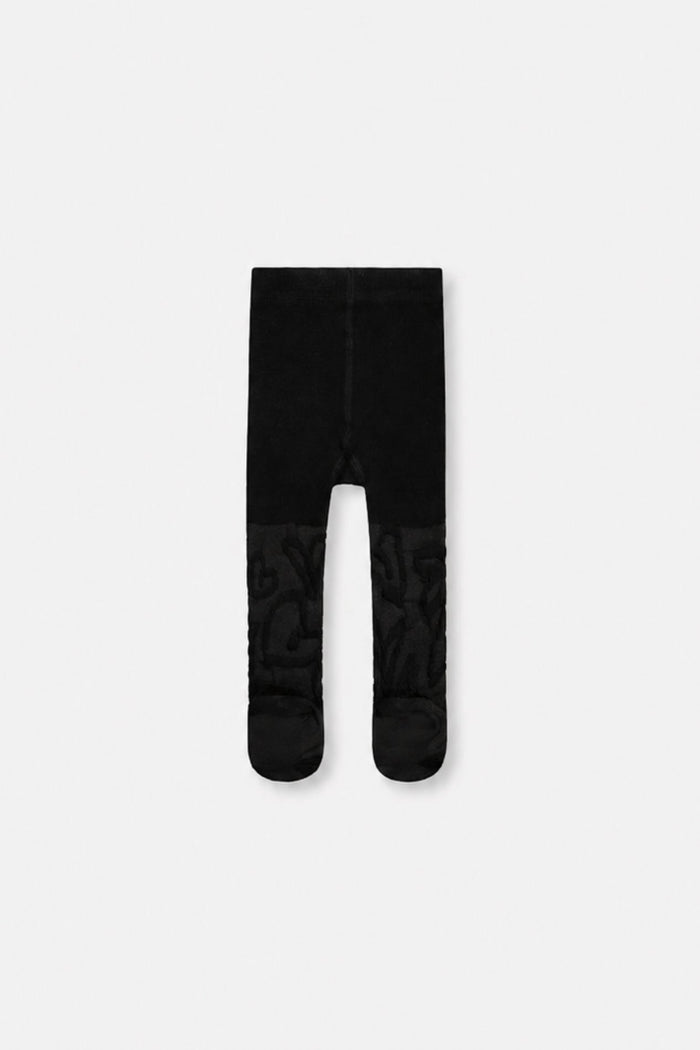 Baby Knit Textured Tights Black-1