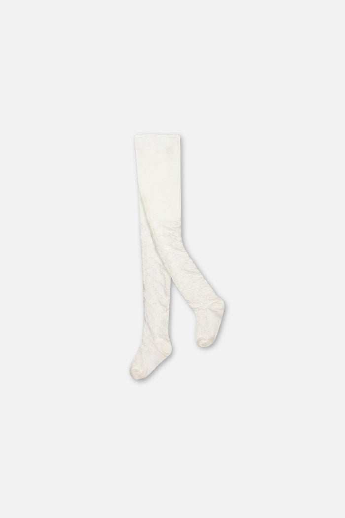 Baby Knit Textured Tights Off-White-0