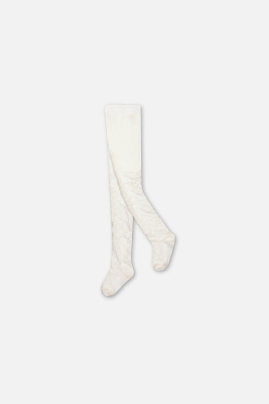 Baby Knit Textured Tights Off-White-0