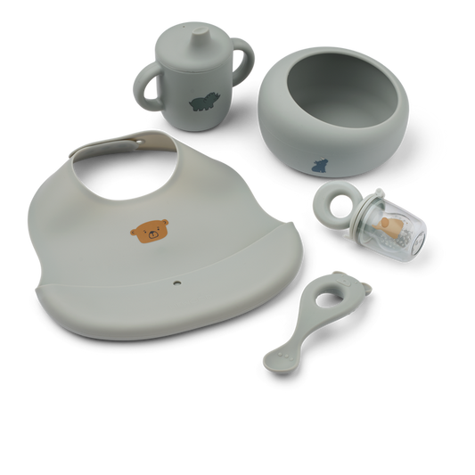 Liewood - Baby Mealtime Set - Mileah - Dove Blue