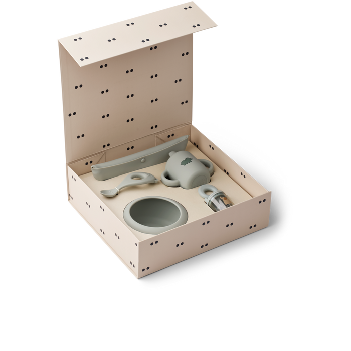 Liewood - Baby Mealtime Set - Mileah - Dove Blue - Packaging 1