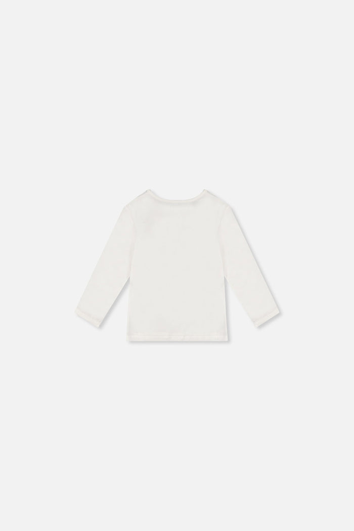 Baby Organic Cotton Long Sleeve T-Shirt Off-White-1
