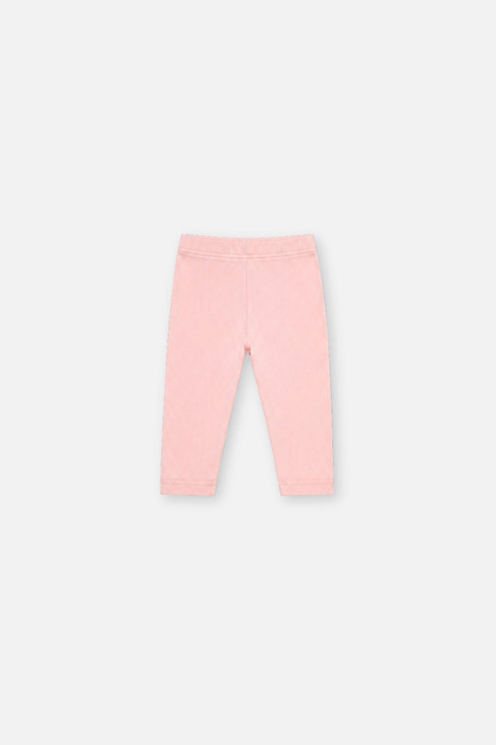 Baby Rib Leggings Pale Dusty Pink-1