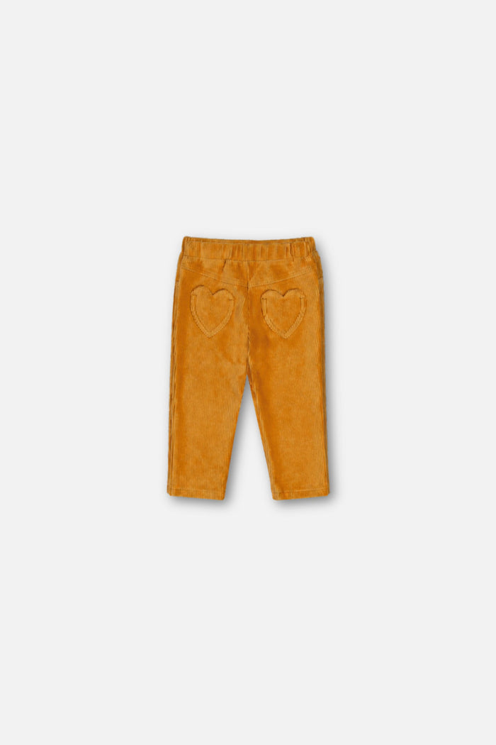 Baby Stretch Velour Treggings Yellow-1