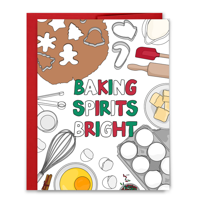 Baking Spirits Bright Christmas Card