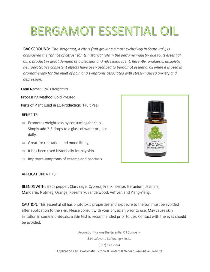 Bergamot Essential Oil 15ml