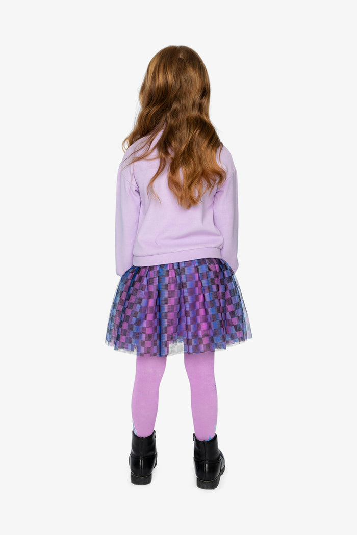 Bi-Material Dress Violet-3