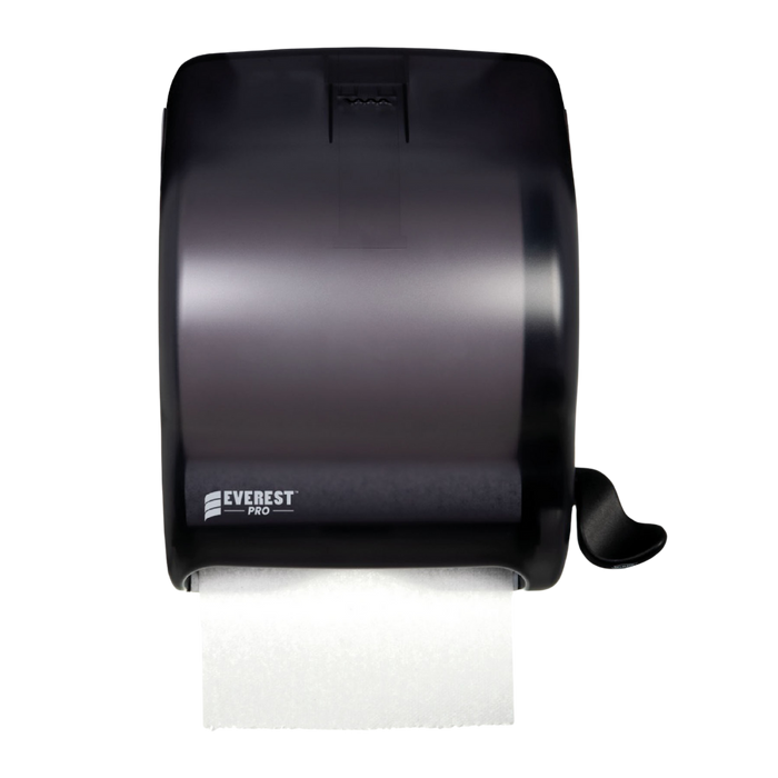 Black Dispenser with Lever for 205' to 425' Hand Towel Rolls
