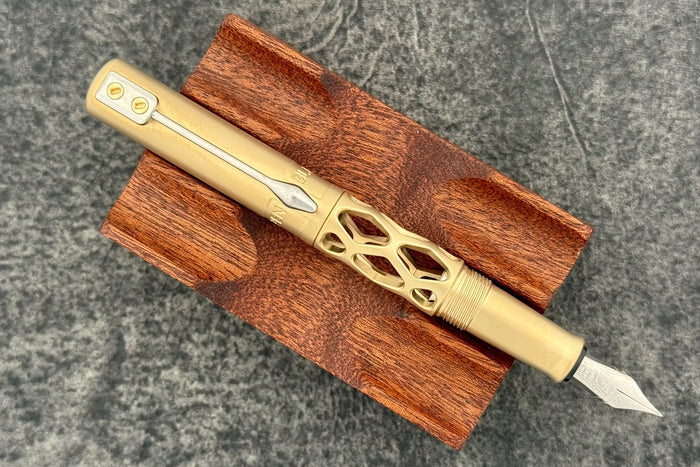 Black Forest Pens Rhombus Minimo Fountain Pen - Brass