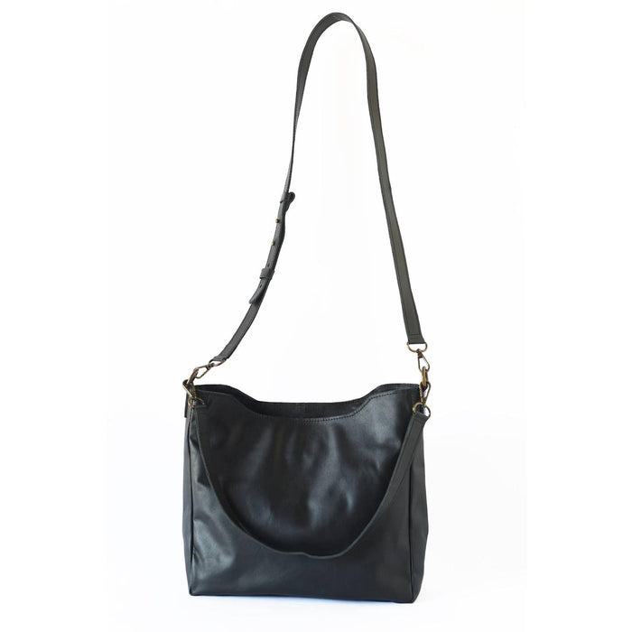 Black Midsized Crossbody