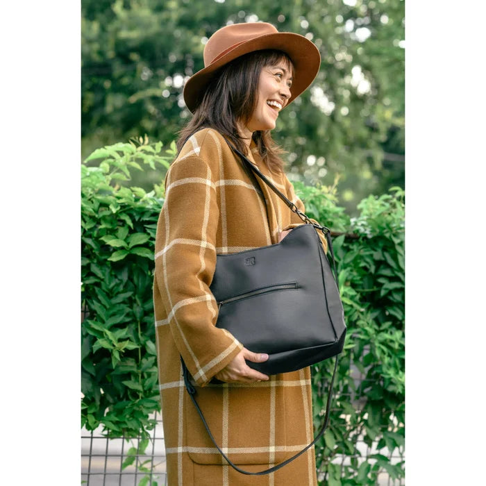 Black Midsized Crossbody
