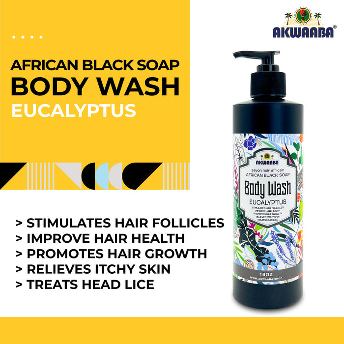 Black Soap Body Wash (Eucalyptus) 16oz