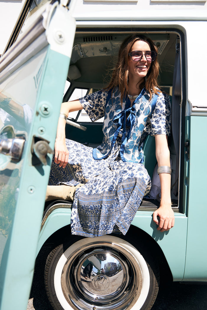 BLAKE MIDI DRESS in Blue by Lollys Laundry