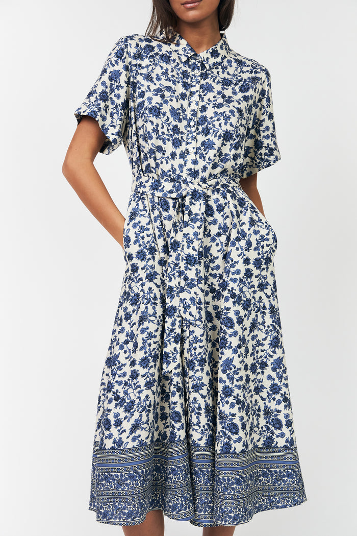 BLAKE MIDI DRESS in Blue by Lollys Laundry