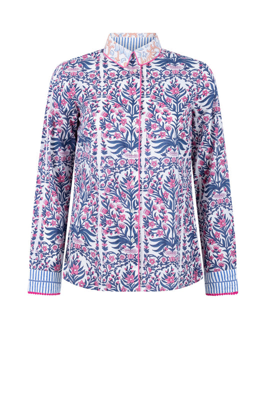 BLUE ROSA BLOUSE in Blue and Lilac by Place Du Soleil
