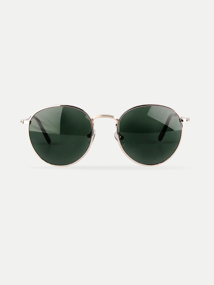 Brandon Wireframe Sunglasses | Gold-Green-Image 1
