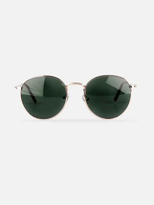 Brandon Wireframe Sunglasses | Gold-Green-Image 1