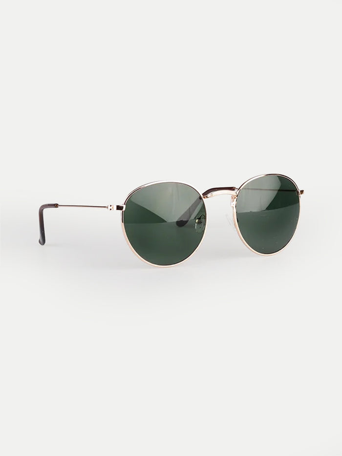 Brandon Wireframe Sunglasses | Gold-Green-Image 2