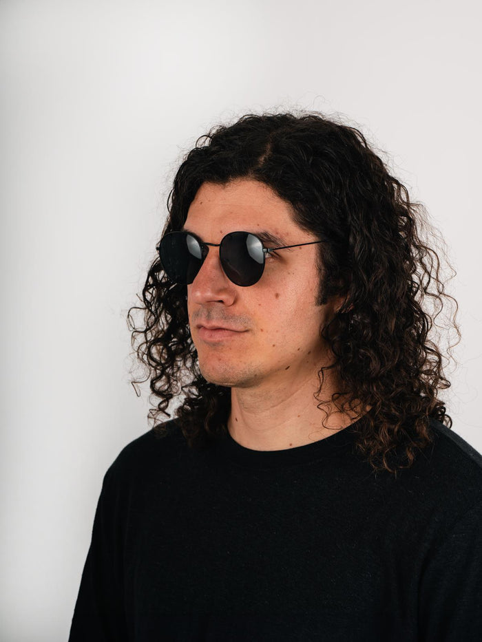 Brandon Wireframe Sunglasses | Matte Black-Image 3