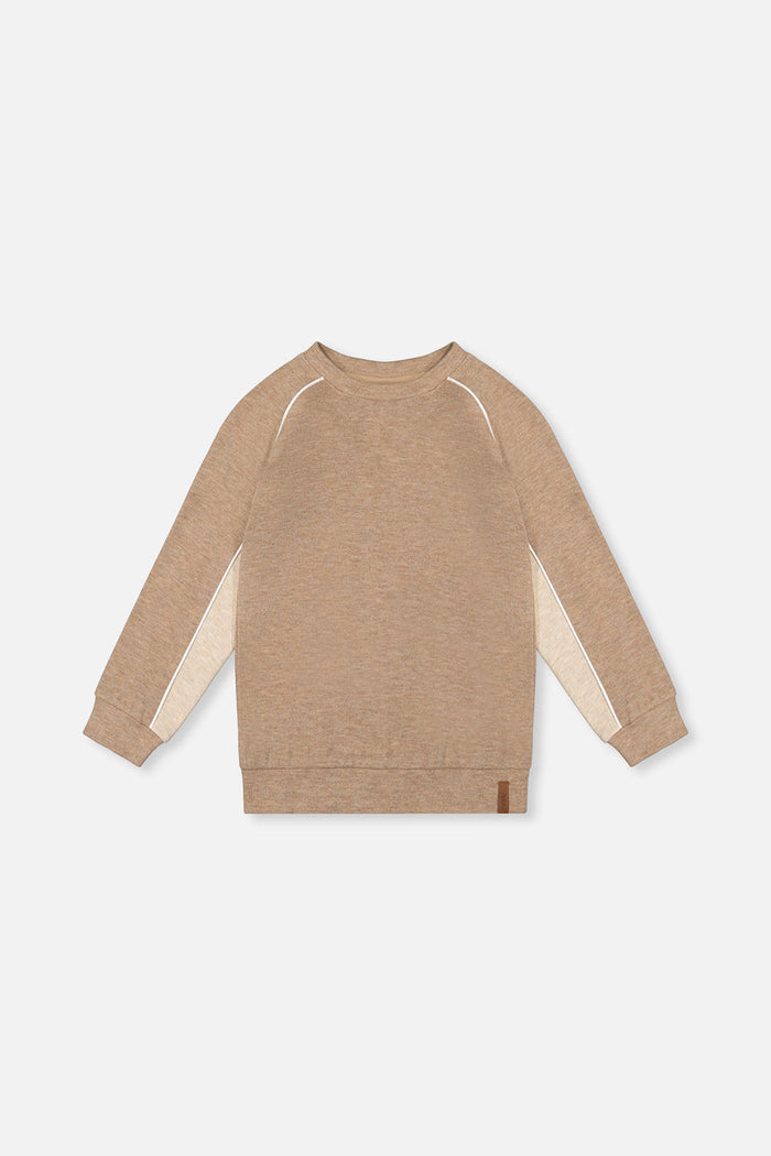 Brushed Jersey Top With Raglan Sleeves Taupe-0