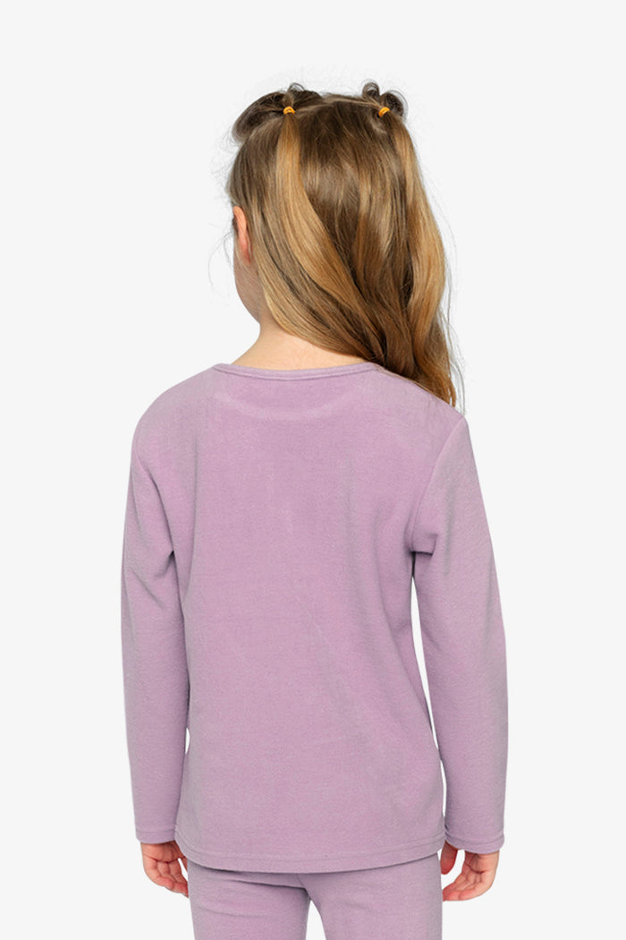 Brushed Rib Crew Neck Top Violet-3