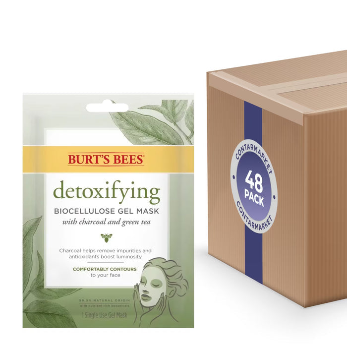 Burt’s Bees Detoxifying Biocellulose Gel Mask Green Tea - 48 Pack