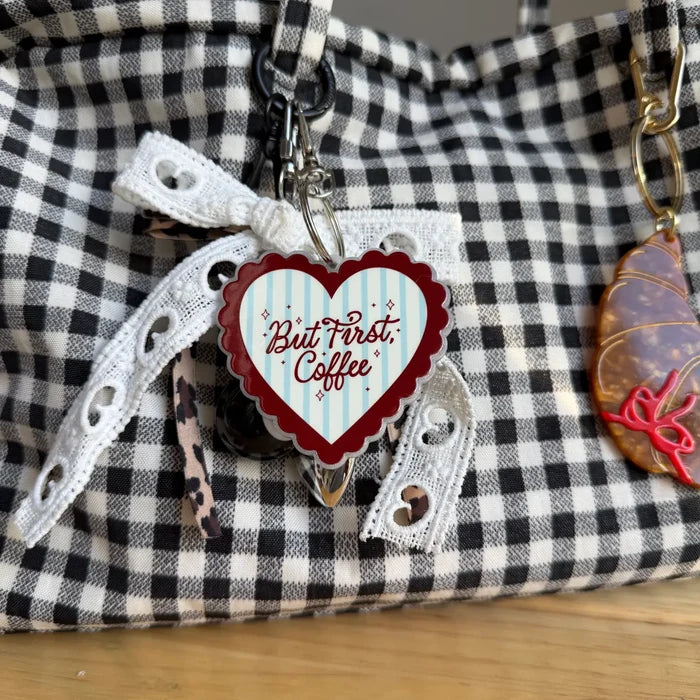 But First Coffee Keychain/Bag Charm