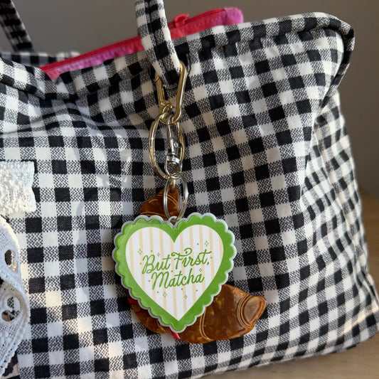 But First Matcha Keychain/Bag Charm