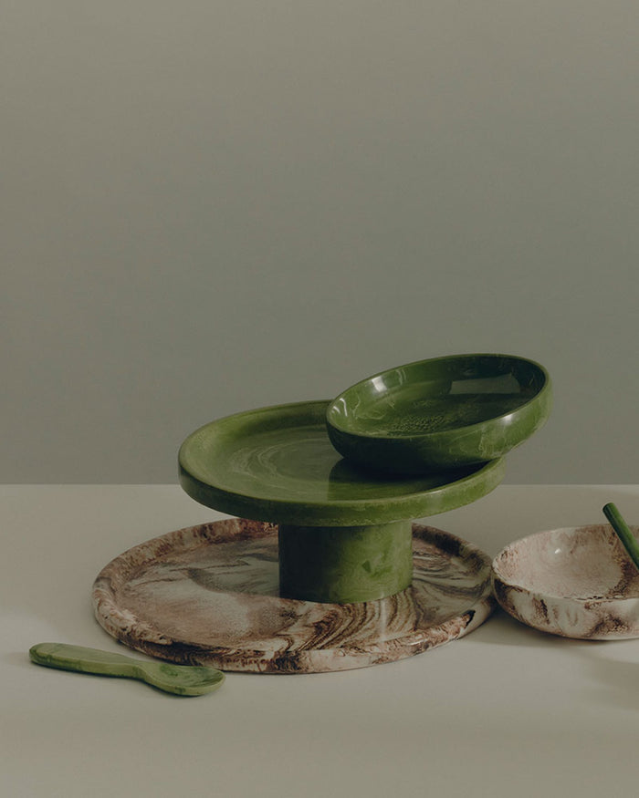 CAKE STAND in Moss by Lightly