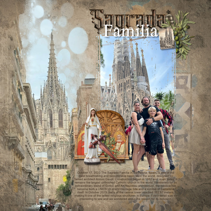 Adventure and explore the Camino de Santiago or the Way of St. James in Spain, Portugal, and France with these beautiful realistic embellishments, papers, clusters, and alpha set by Lucky Girl Creative digital art for digital scrapbooking. Whether you have taken a holiday to Spain, Portugal, or walked the Camino de Santiago trail, this vintage collection will authentically accent your photos of Western Europe. Great for historic and religious pages, too! Explore The Camino Frances, Saint-Jean-Pied-de-Port,