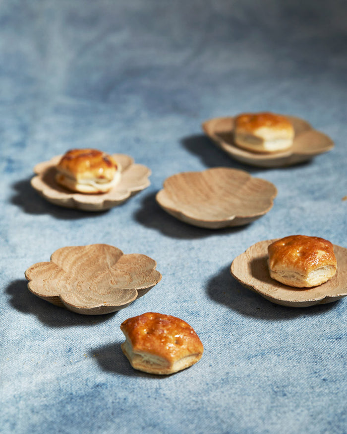 Carved Chestnut Dish - Sakura (OUT OF STOCK)