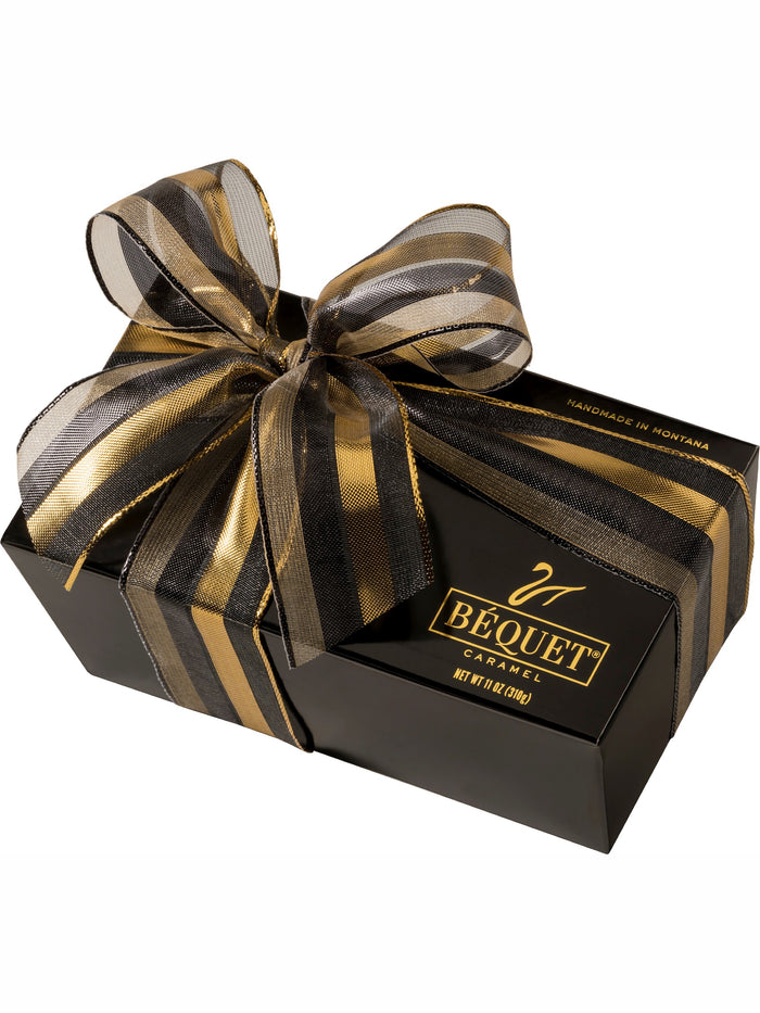 Ballotin Box / 11 oz / Black Box with Tuxedo Ribbon