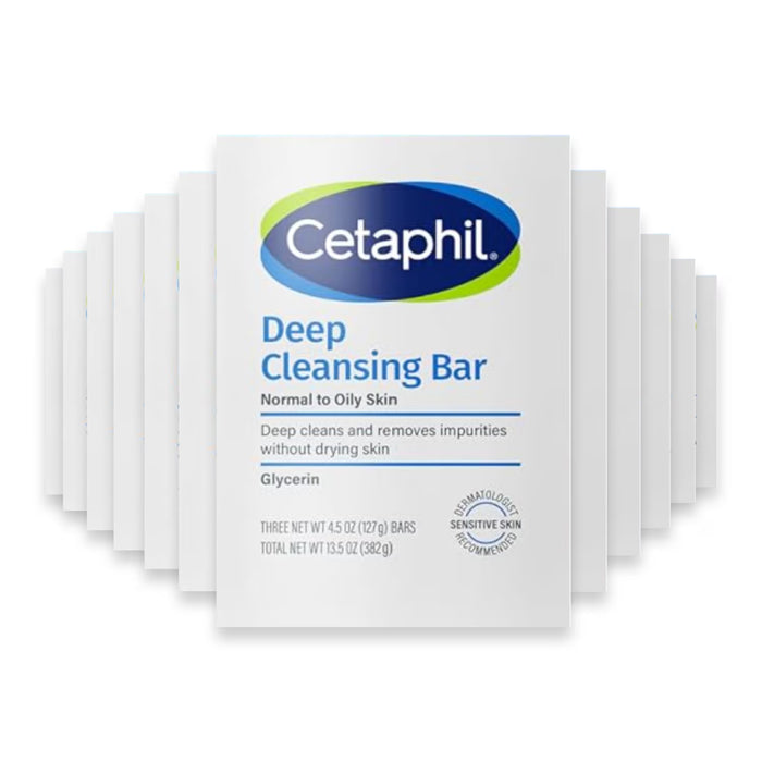 Cetaphil Antibacterial Sensitive Skin Cleansing Bar - 4.5 oz - 12 Pack
