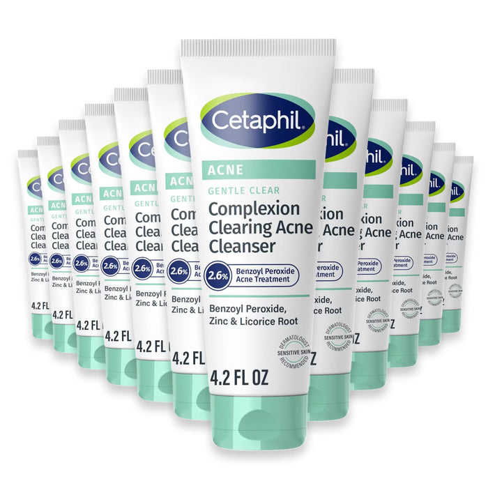 Cetaphil Gentle Clear Complexion-Clearing BPO Acne Cleanser - 4.2 oz - 12 Pack