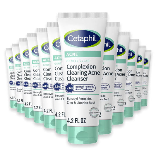 Cetaphil Gentle Clear Complexion-Clearing BPO Acne Cleanser - 4.2 oz - 12 Pack