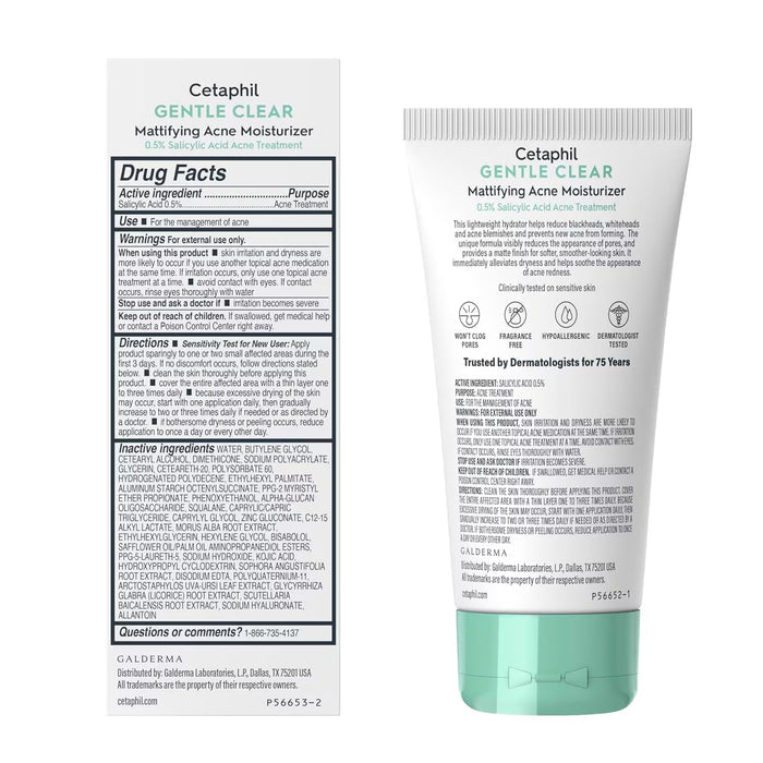 Cetaphil Gentle Clear Mattifying Acne Moisturizer - 3 oz - 12 Pack