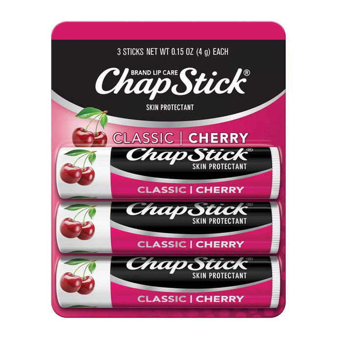 ChapStick Classic Cherry Lip Balm 0.15 oz - 3 Ct - 72 Pack