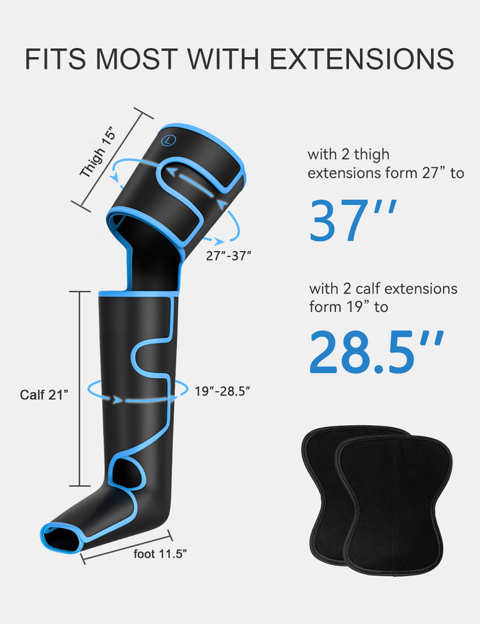 CINCOM Adjustable Full-Leg Air Compression Massager with Heat