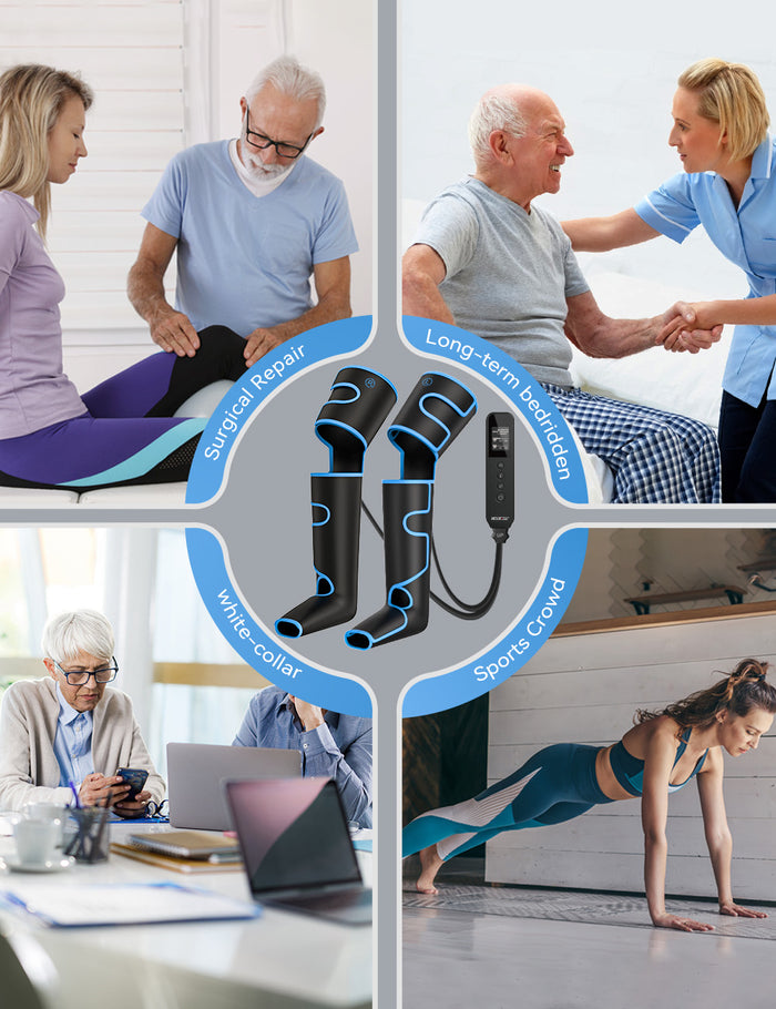 CINCOM Adjustable Full-Leg Air Compression Massager with Heat